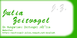 julia zeitvogel business card